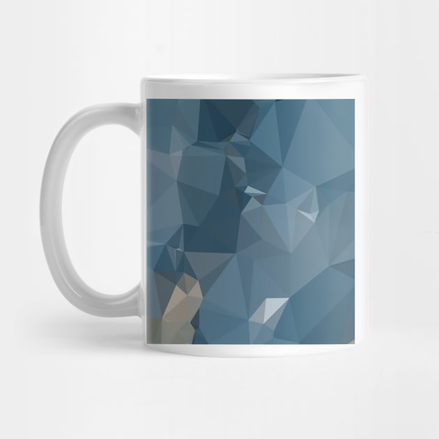 Cerulean Frost Blue Abstract Low Polygon Background by retrovectors